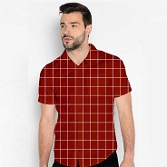 Cotton Silk Blend Checkered Shirt Fabric